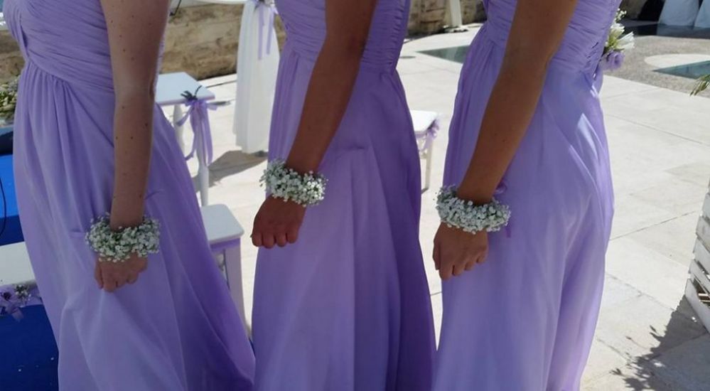 Floral bracelets for bridesmaids