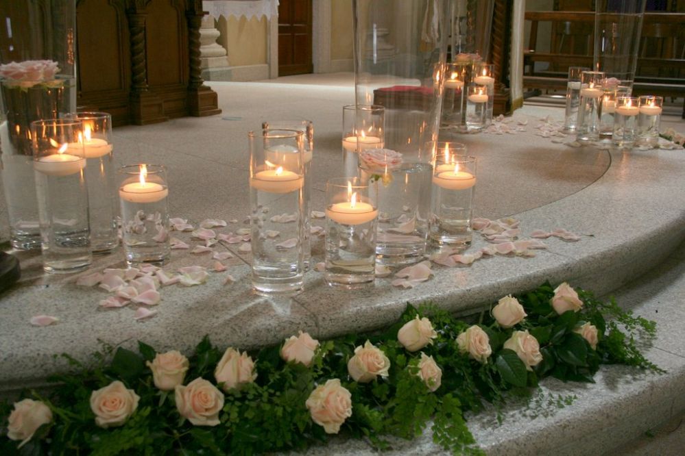 Allestimento floreale per matrimonio alla Chiesa di Carciano