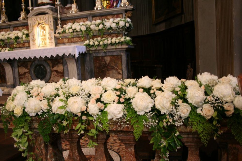 Floral decorations for a church 
