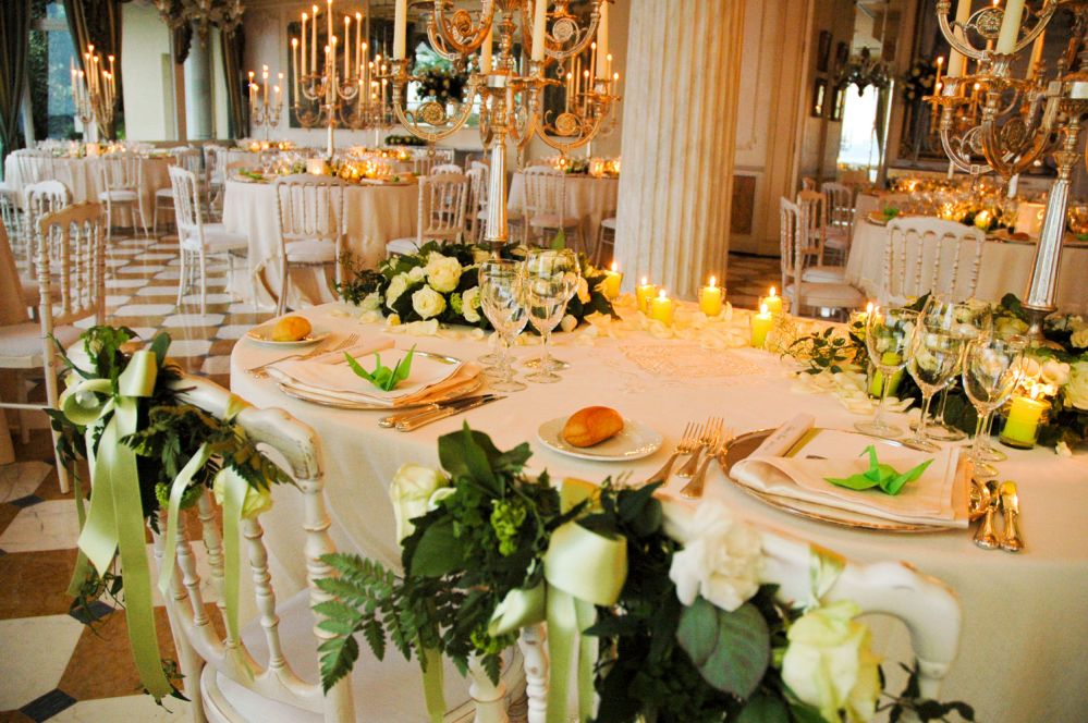 Floral decorations for a reception created by Giuseppina Comoli